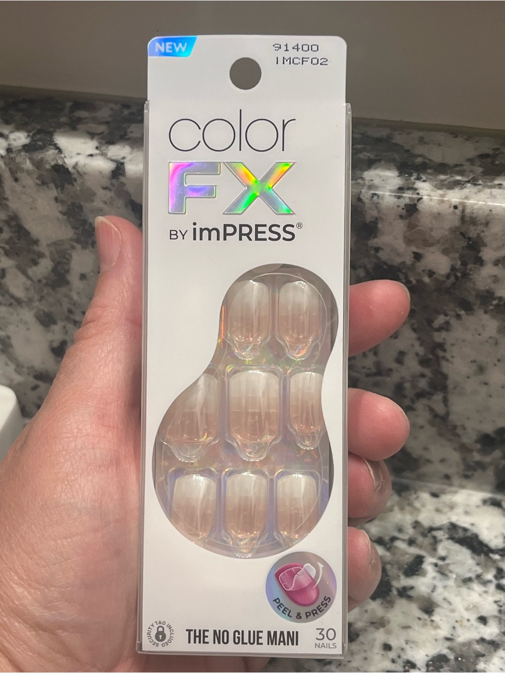 imPRESS Color FX Clear Iridescent Press-On Nails